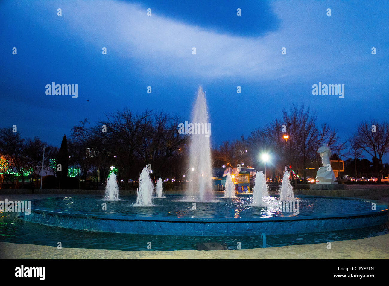 a fountain in the park Stock Photo - Alamy