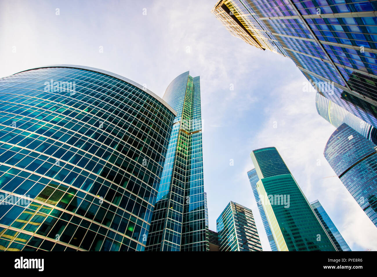Modern skyscrapers of glass and metal Stock Photo Alamy
