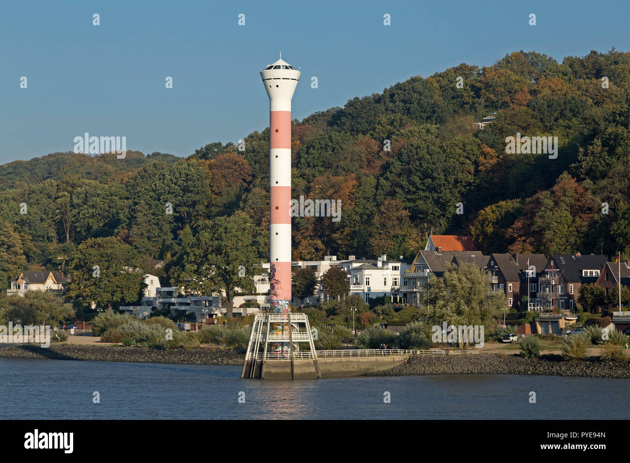 lower range light Blankenese, Hamburg, Germany Stock Photo