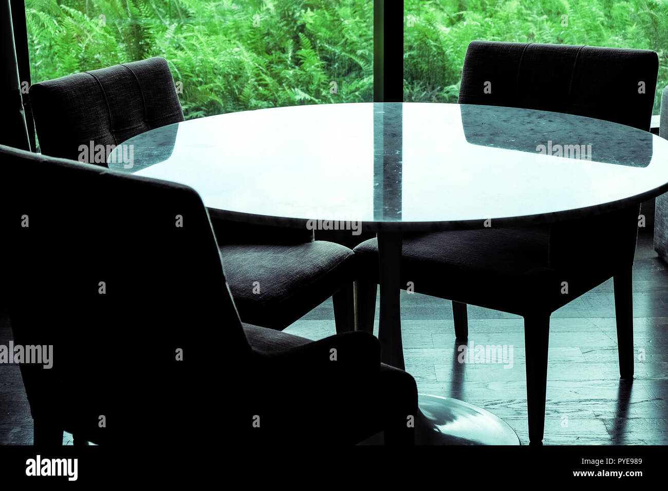 Interior home, modern dining table Stock Photo - Alamy