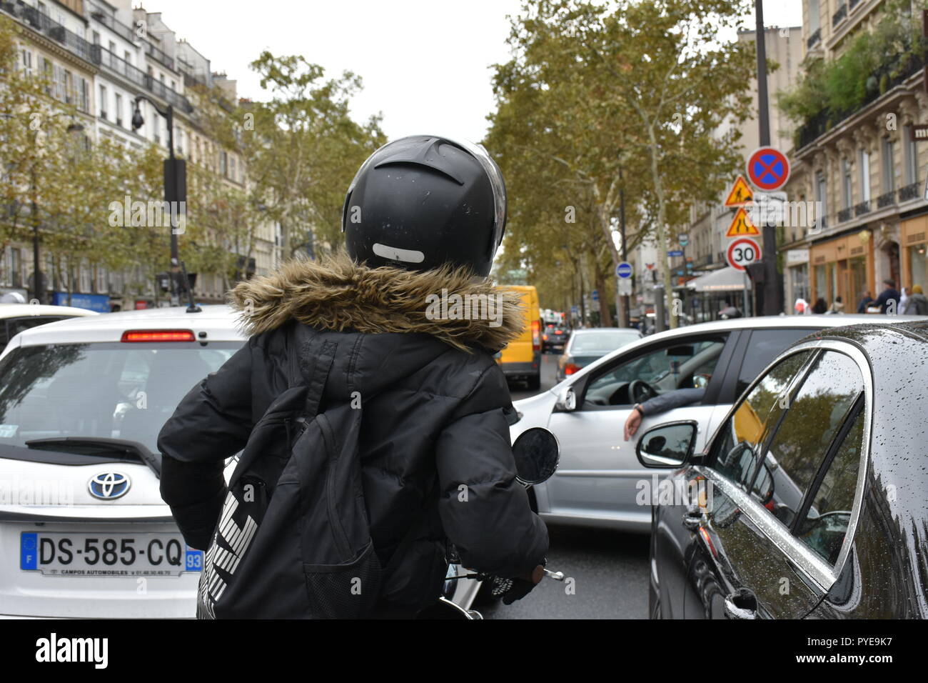 Traffic jam in Paris Stock Photo Alamy