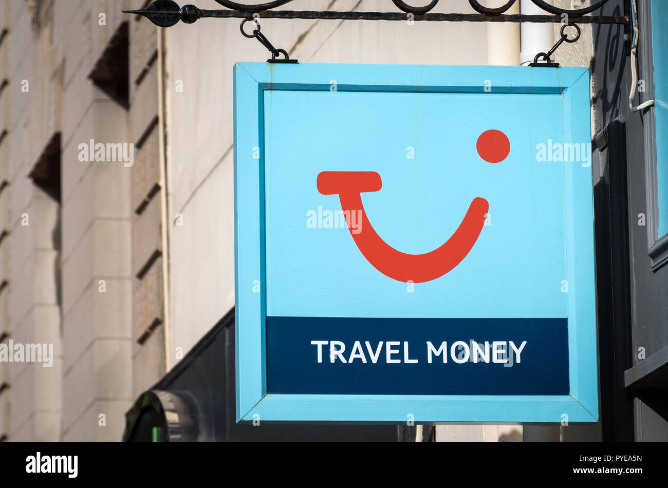 Tui Travel Money shop sign Stock Photo