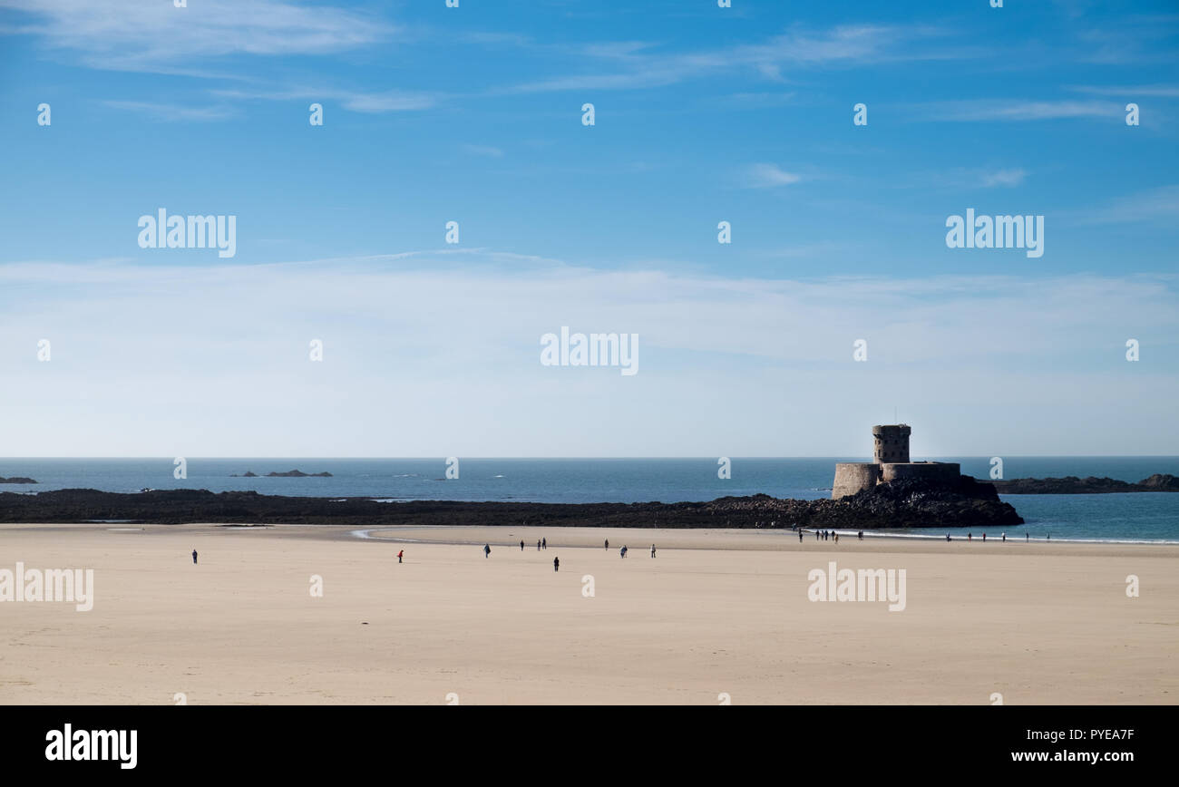 St Ouen's Beach in Jersey, The Channel Islands Stock Photo