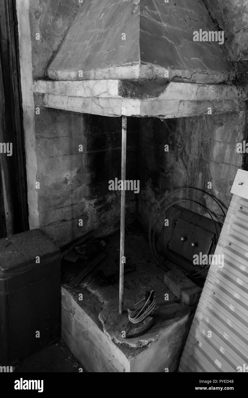 Cooking Fireplace And Oven In An Old Swedish Farm House In