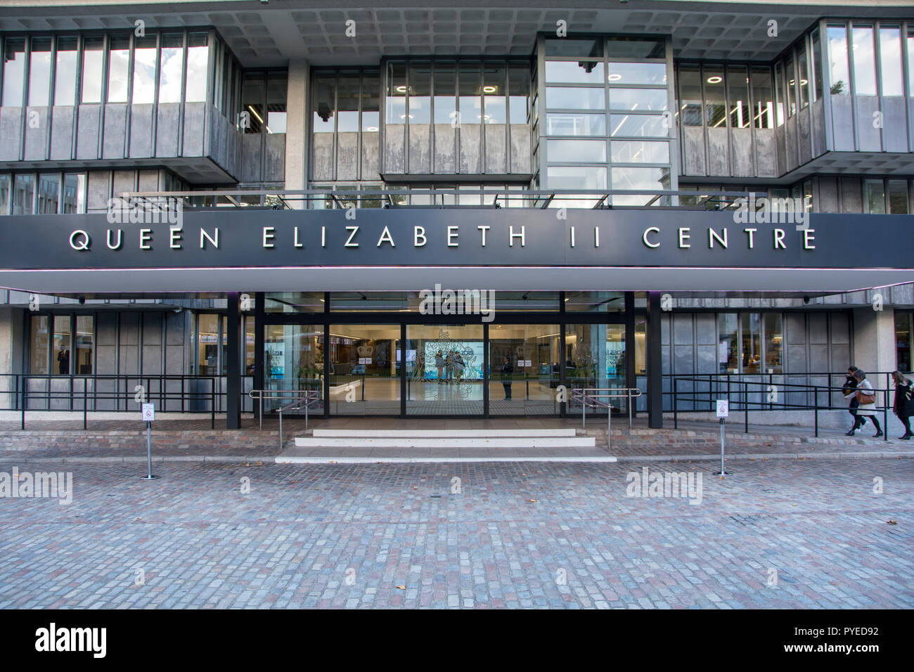 Queen Elizabeth II Centre (QEII Centre), Broad Sanctuary, Westminster, London, SW1, UK Stock Photo