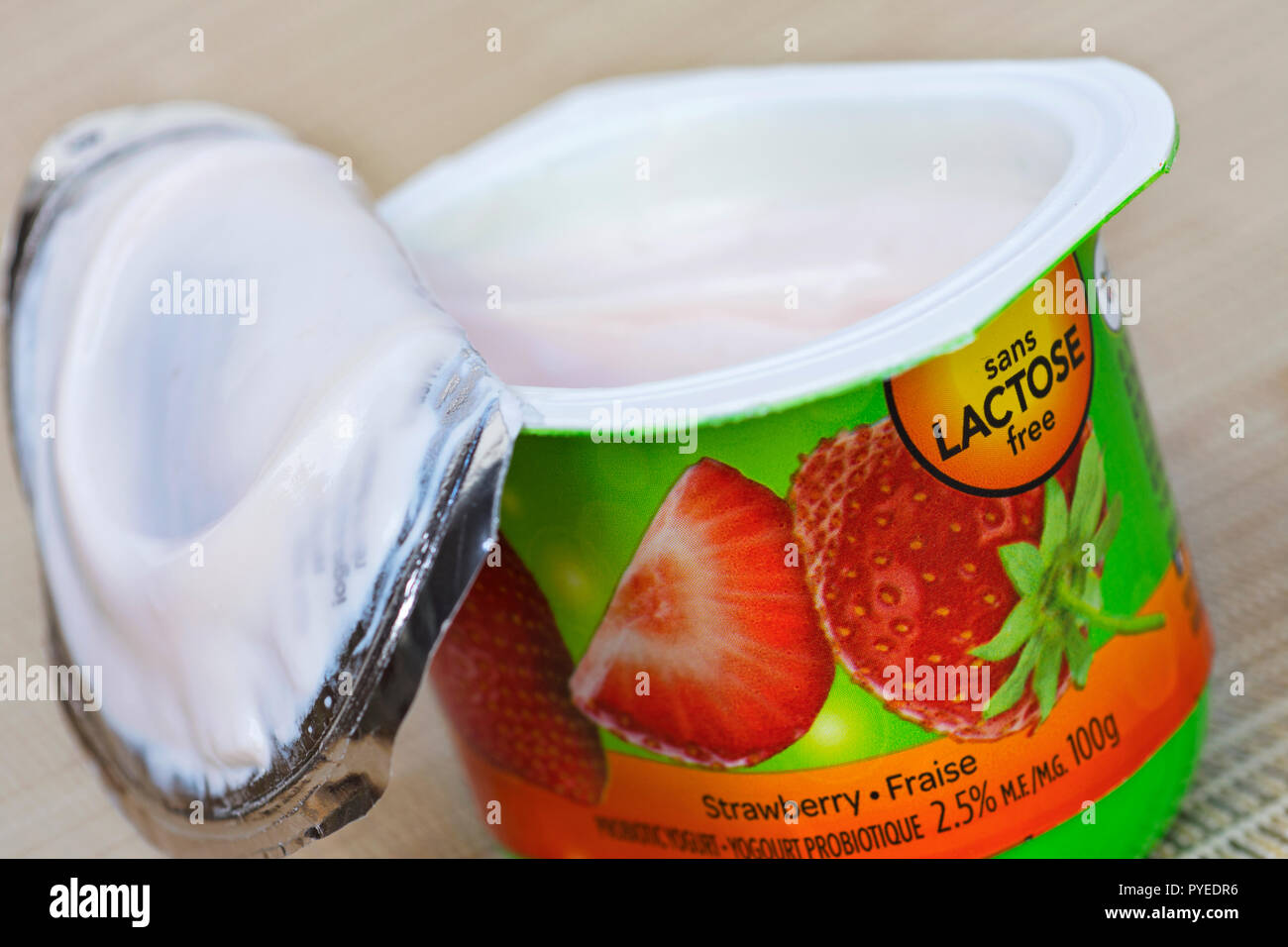 Lactose Free Yogurt Stock Photo