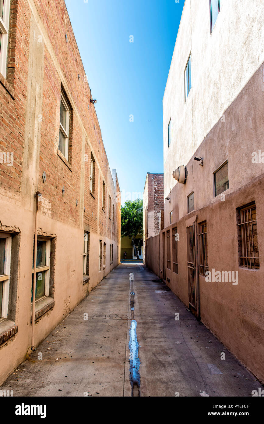 Empty alley in downtown Santa Ana Stock Photo