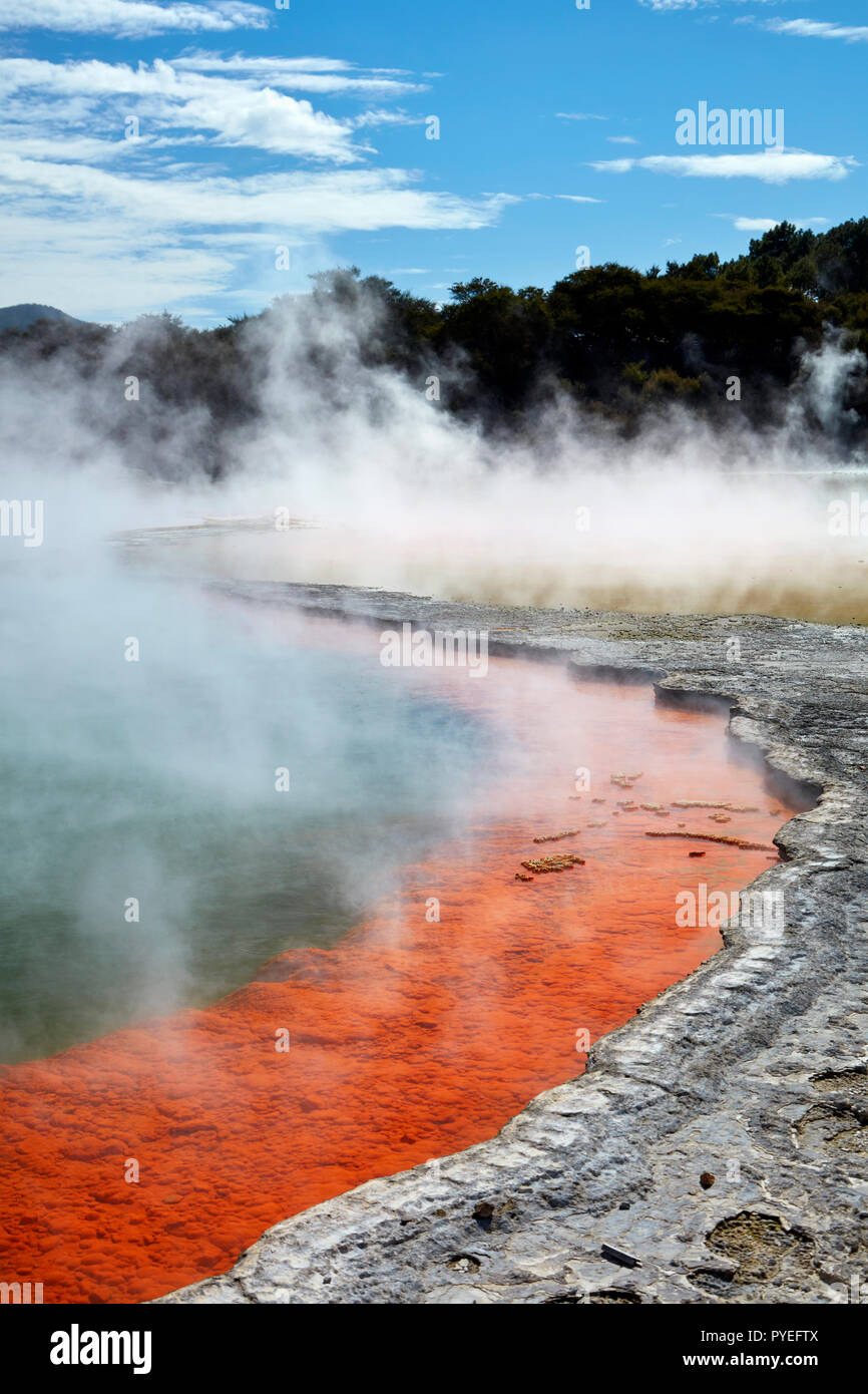 Champagne Pool, Waiotapu Thermal Reserve, near Rotorua, North Island, New Zealand Stock Photo