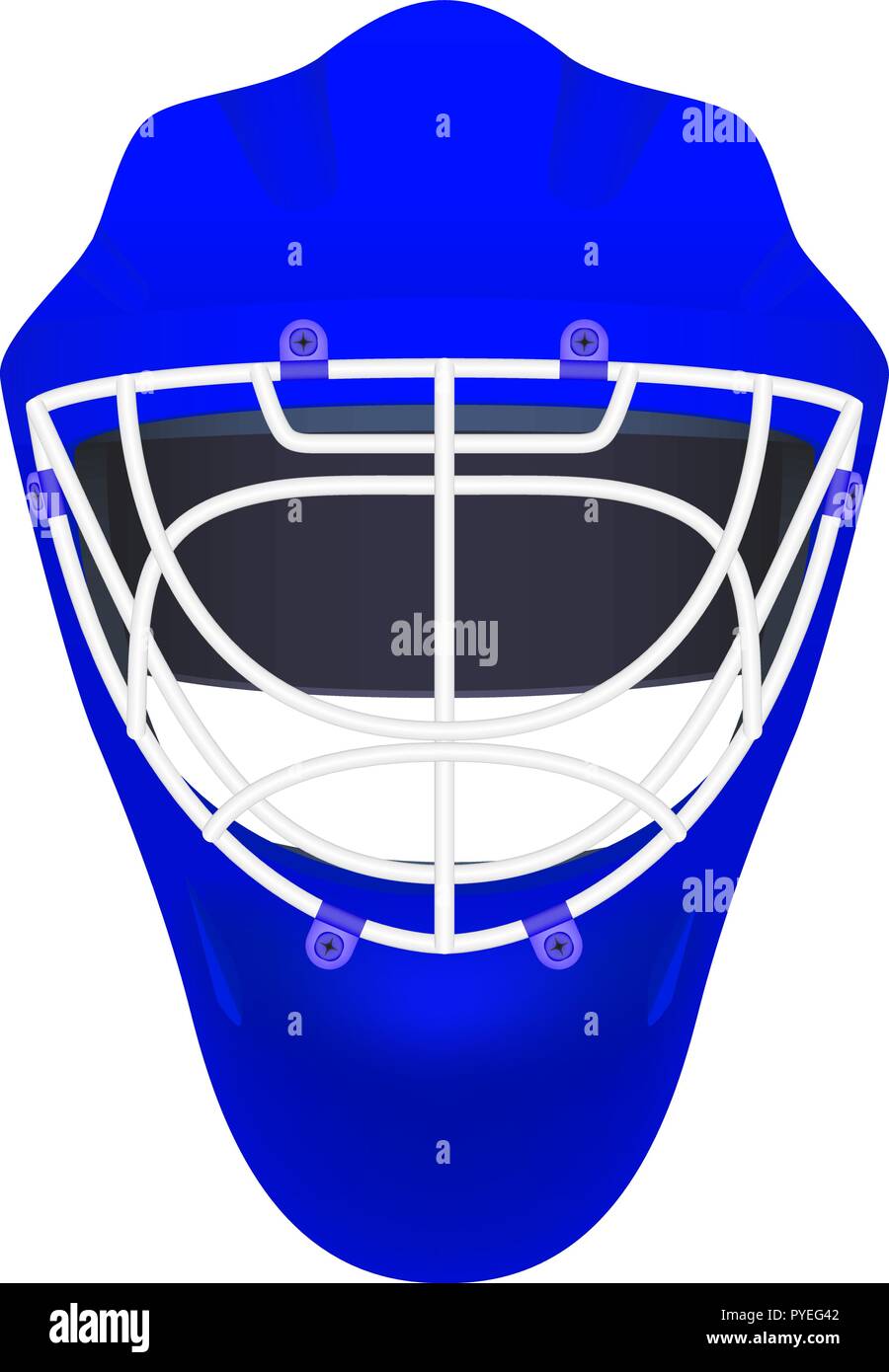 Blue goalie hockey helmet Stock Vector Image & Art - Alamy