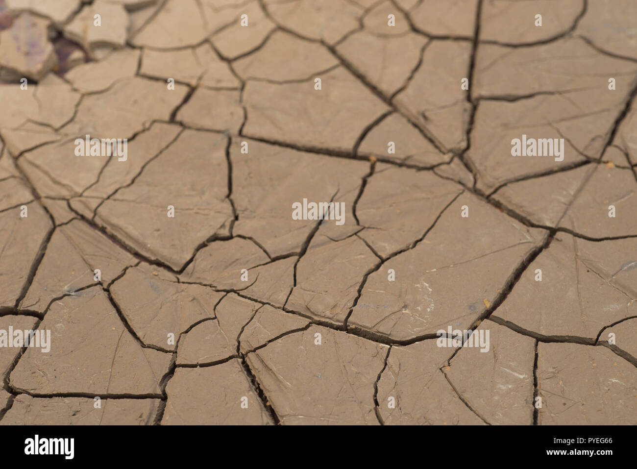 brown cracked clay background texture Stock Photo