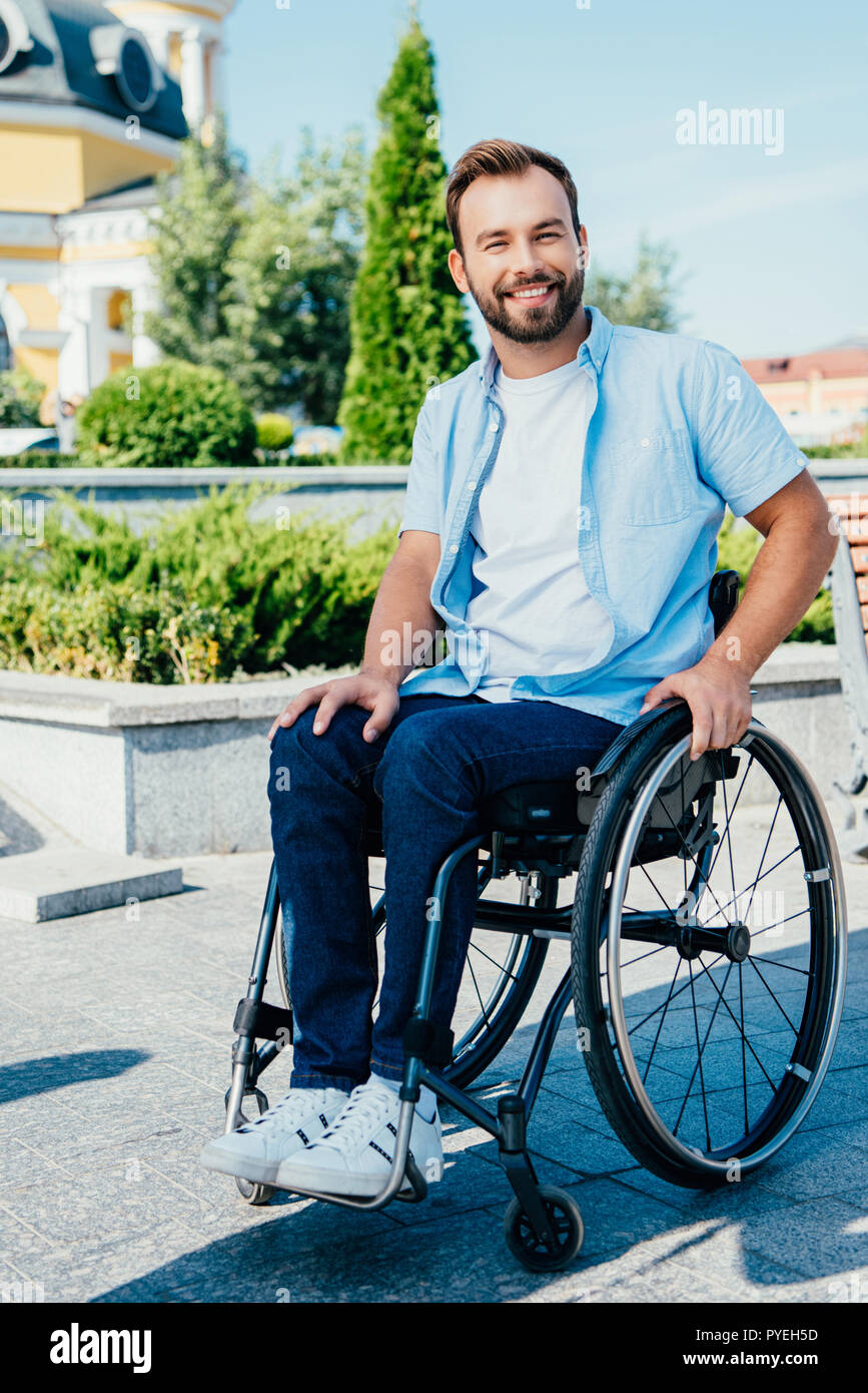 Wheelchair man hires stock photography and images Alamy