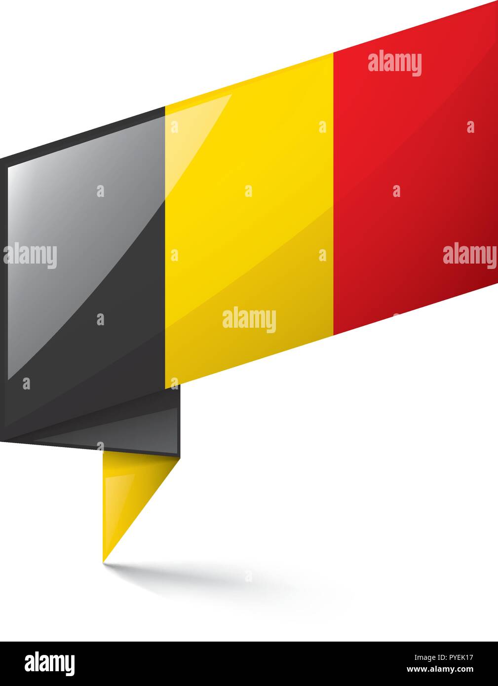 Belgium flag, vector illustration on a white background Stock Vector ...