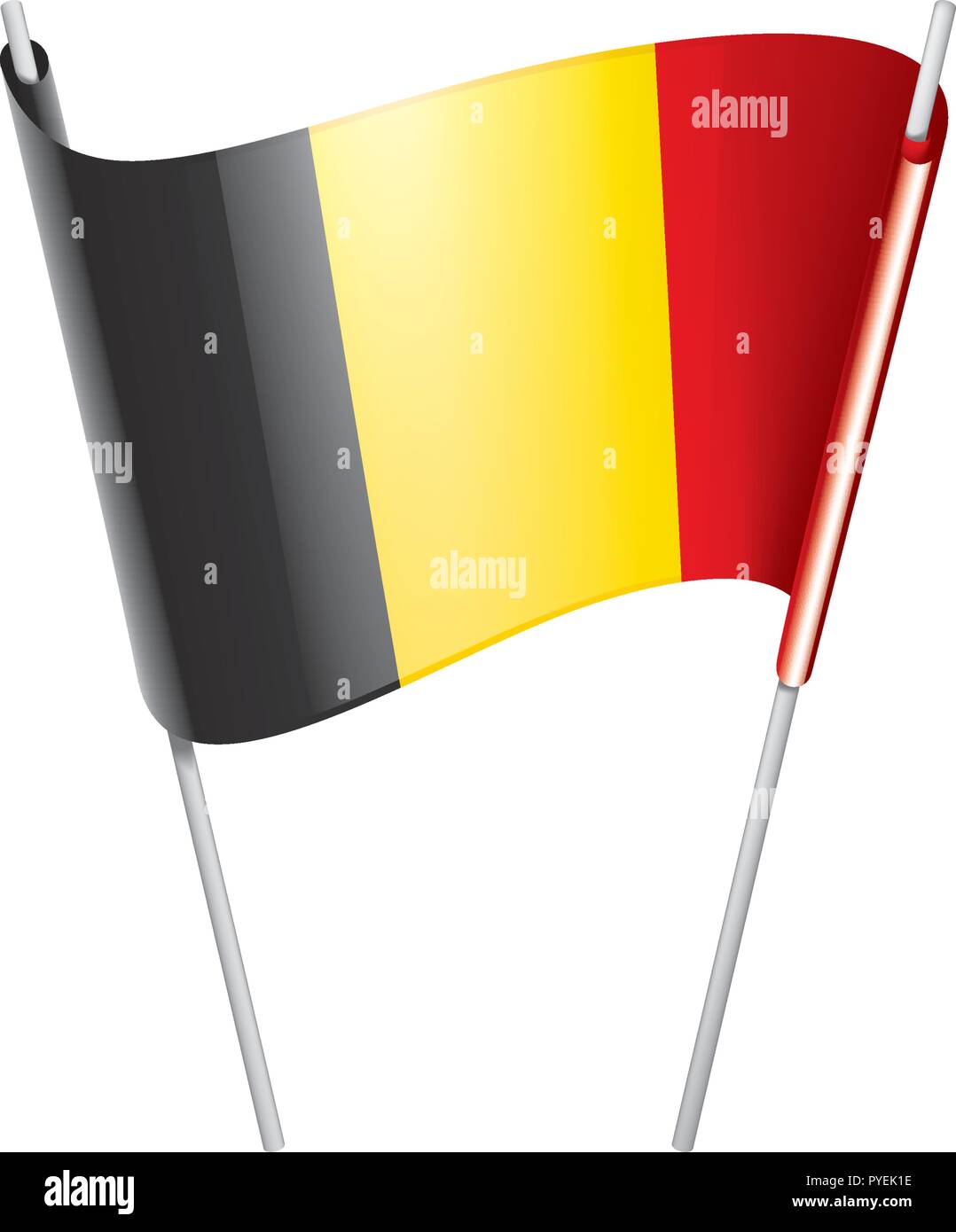 Belgium flag, vector illustration on a white background Stock Vector ...
