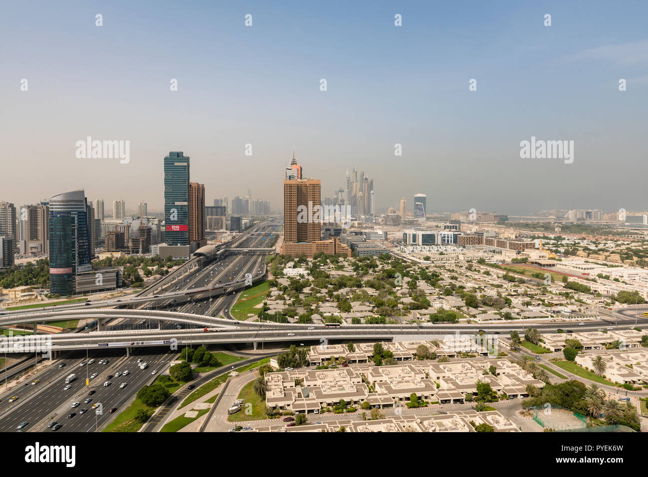 Sheikh Zayed Road, Dubai Stock Photo
