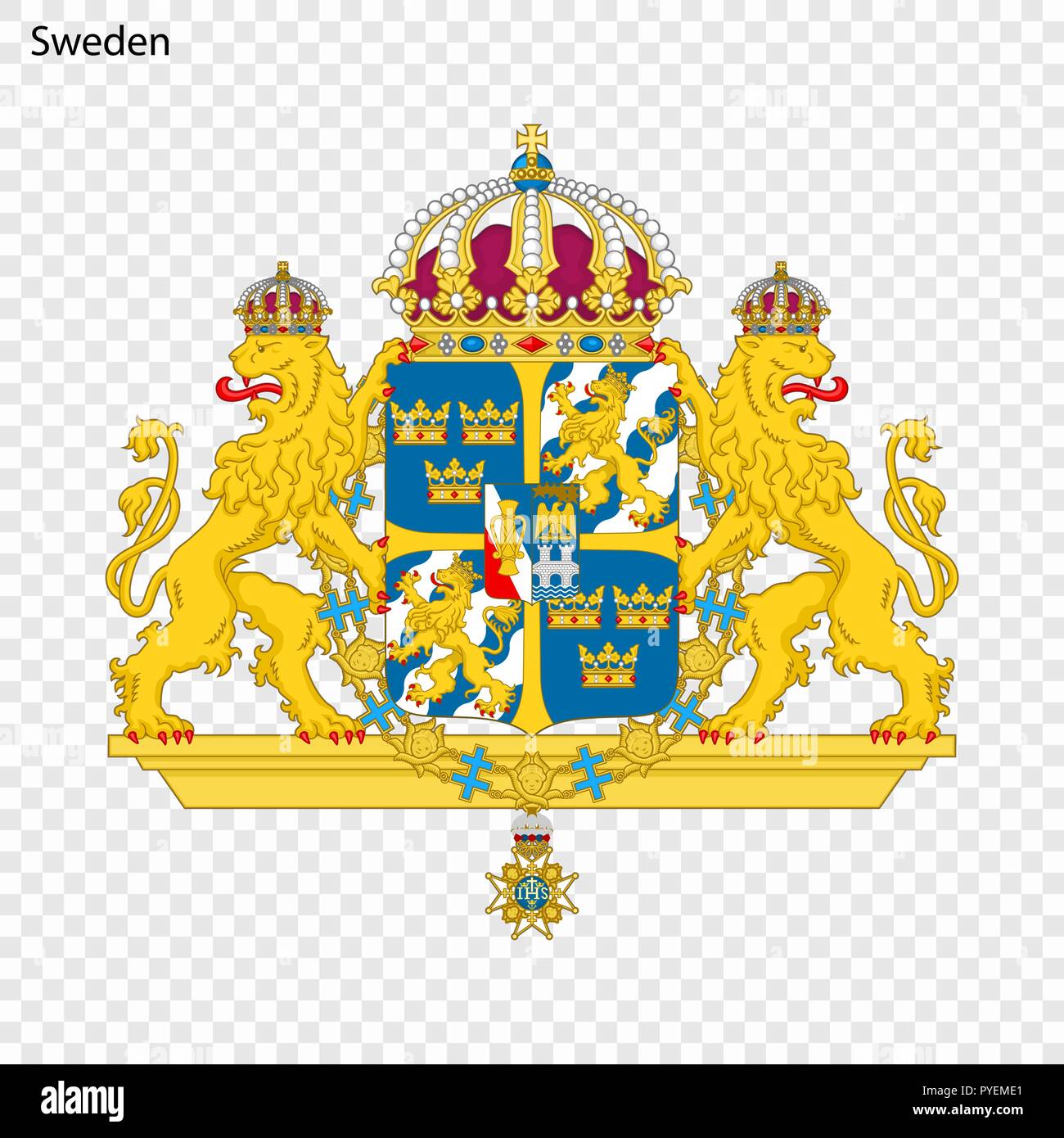 Symbol of Sweden. National emblem Stock Vector Image & Art - Alamy