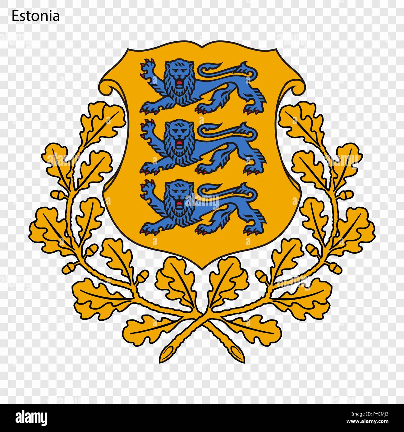 Symbol of Estonia. National emblem Stock Vector Image & Art - Alamy