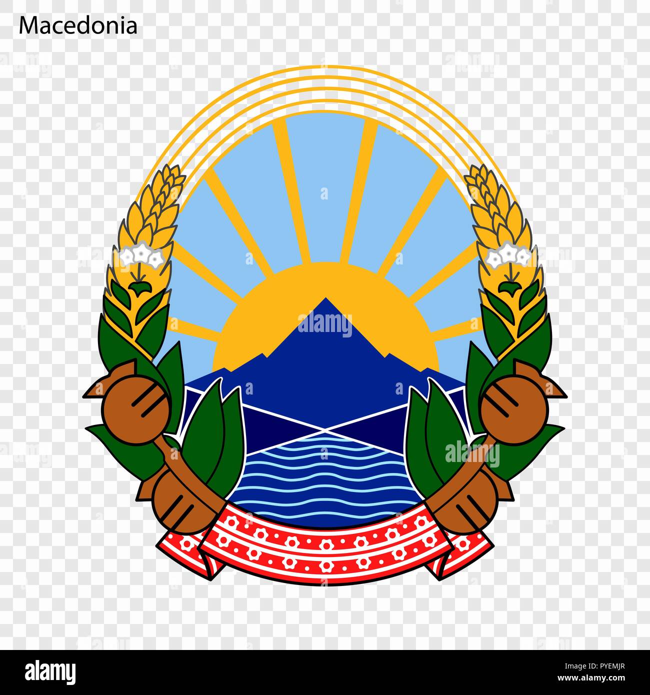 Symbol of Macedonia. National emblem Stock Vector Image & Art Alamy