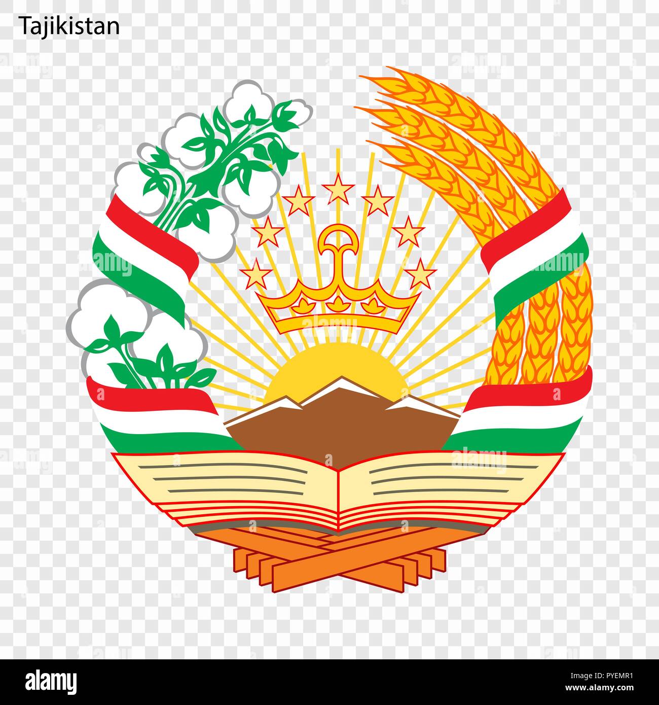 Symbol of Tajikistan. National emblem Stock Vector Image & Art - Alamy