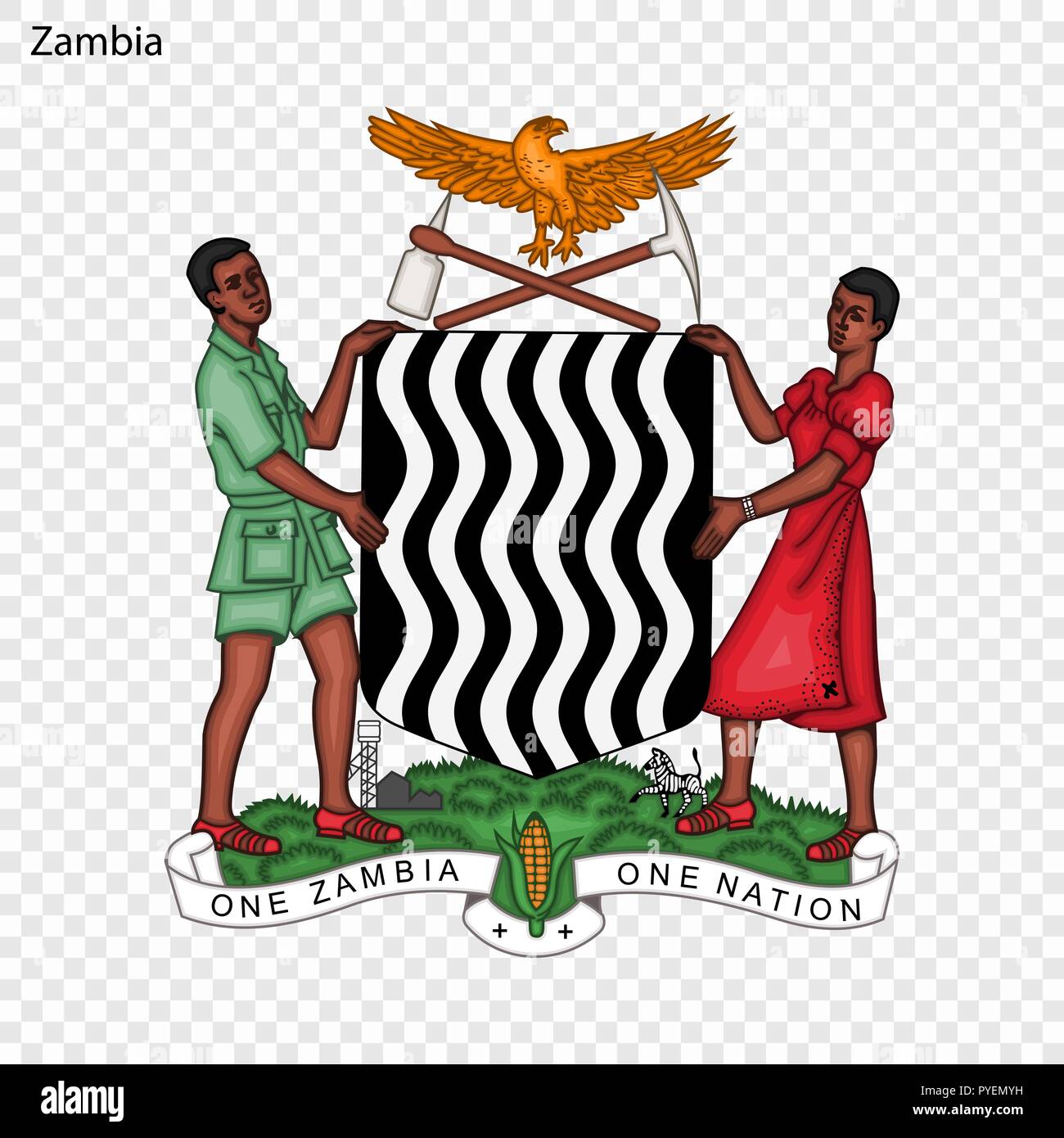 Symbol of Zambia. National emblem Stock Vector Image & Art Alamy