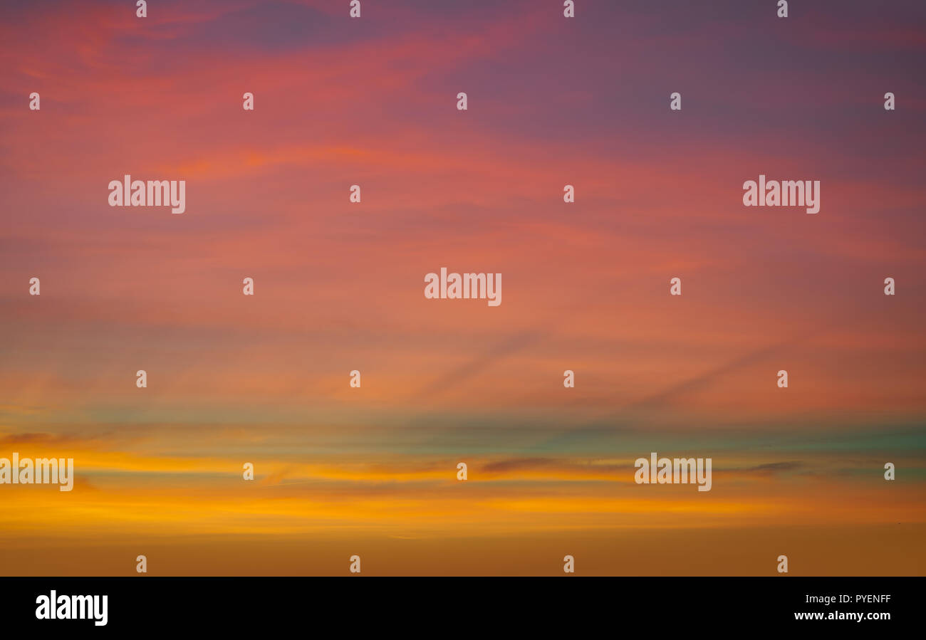 Sunset or sunrise dramatic sky orange clouds golden skies Stock Photo ...