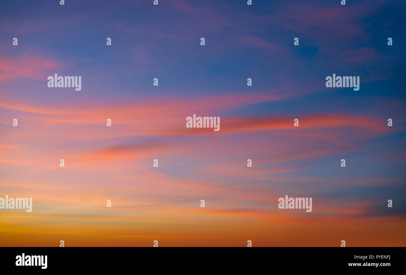 Sunset or sunrise dramatic sky orange clouds golden skies Stock Photo ...