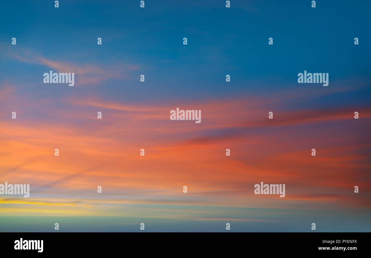 Sunset or sunrise dramatic sky orange clouds golden skies Stock Photo ...