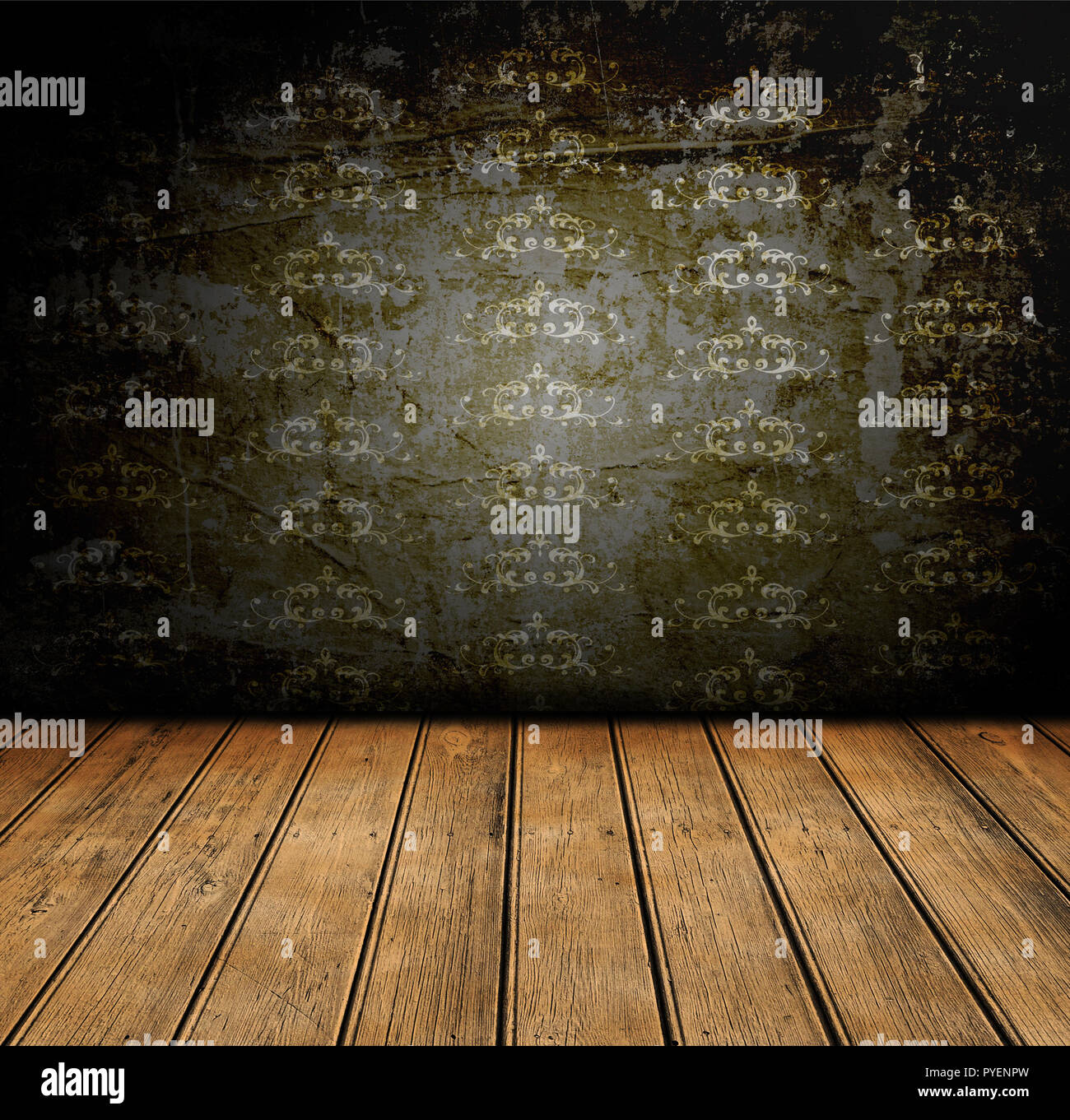 Dark Wood Floor Wallpaper