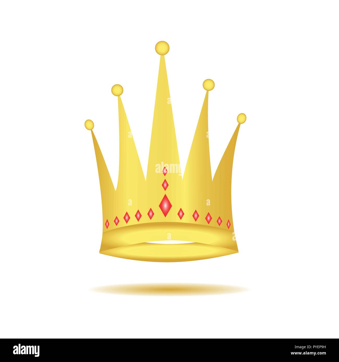 golden crown with diamonds vector illustration EPS10 Stock Vector