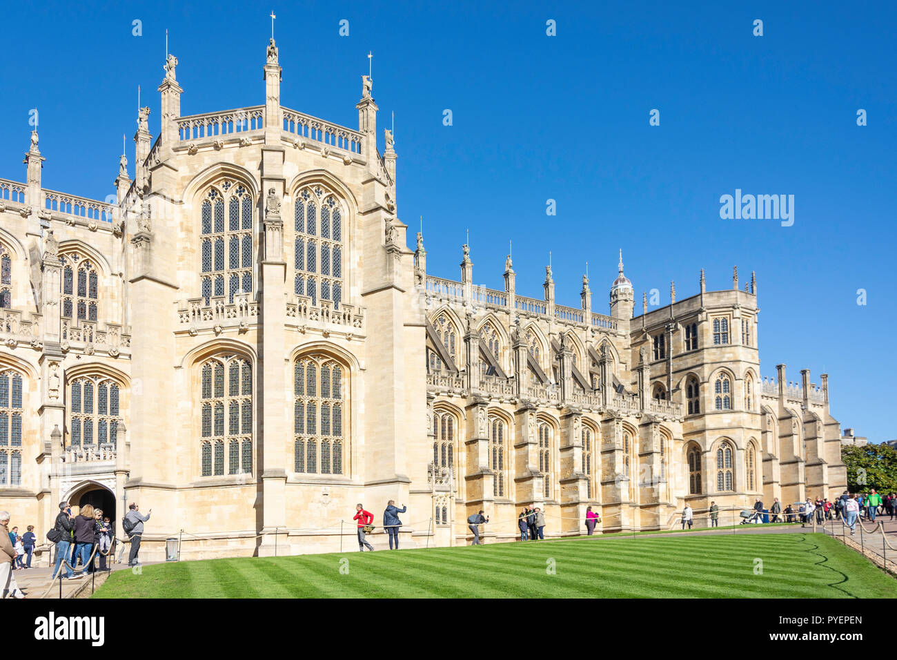 St George's Chapel, Lower Ward, Windsor Castle, Windsor, Berkshire, England, United Kingdom Stock Photo