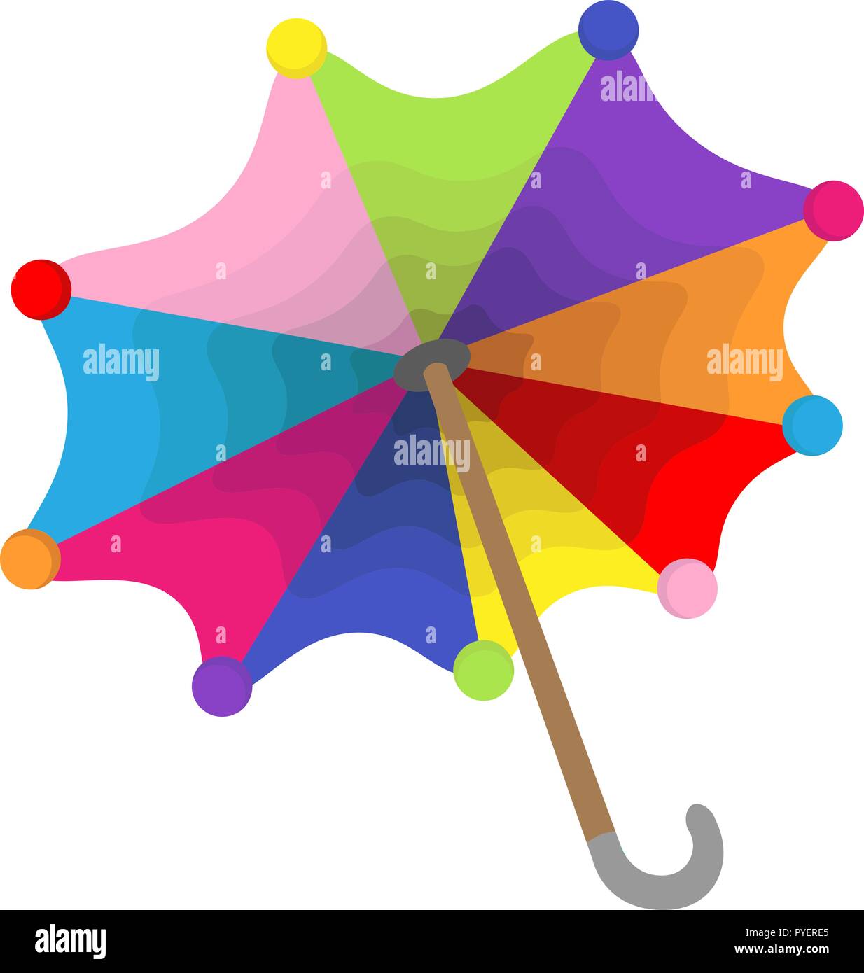 umbrella in rainbow colors. Colorful umbrella isolated on white. vector