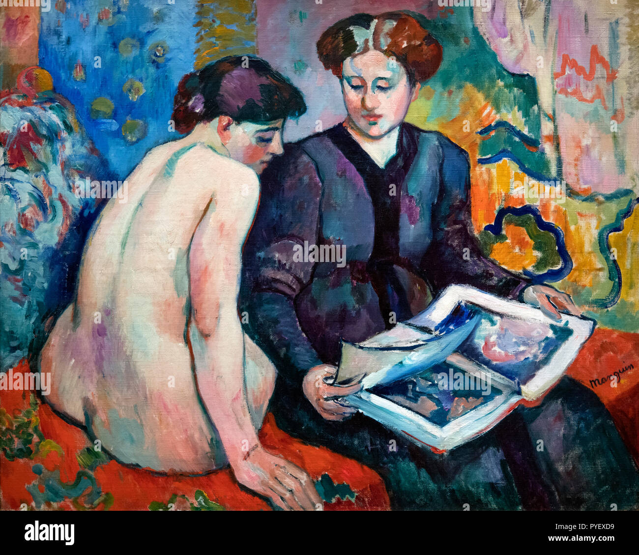 The Prints by Henri Charles Manguin (1874-1949), oil on canvas, 1905 Stock Photo