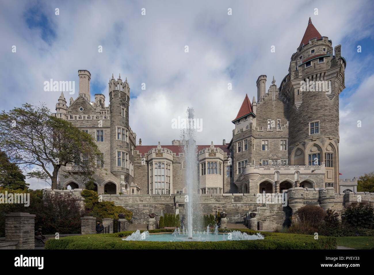 Casa Loma Gothic Revival style mansion and garden in midtown Toronto, Ontario, Canada Stock Photo