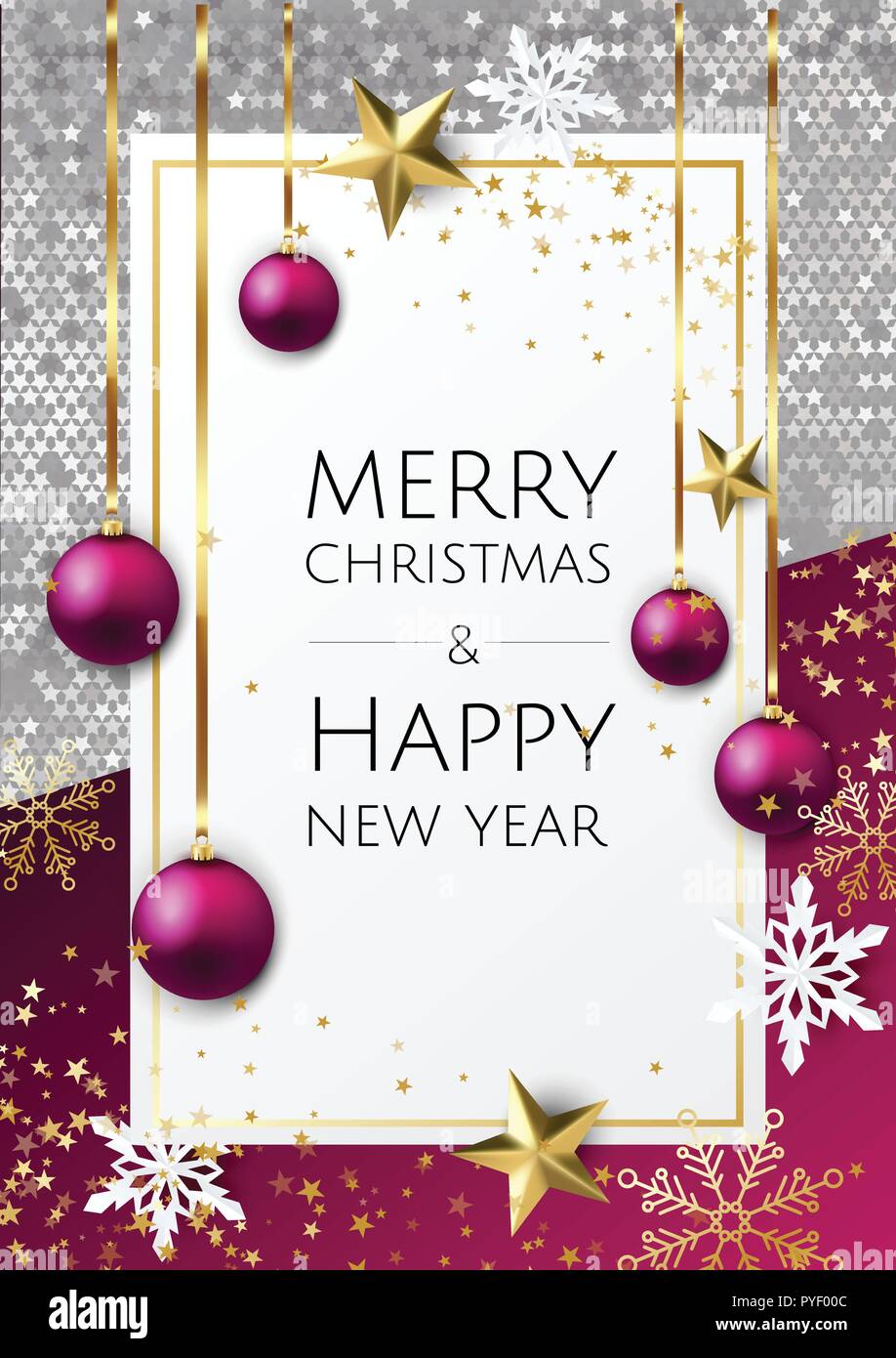 Christmas and New Year background with Gold glitter texture. Xmas card ...