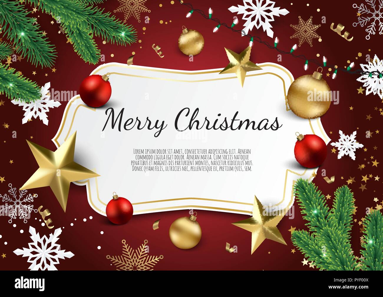 Christmas and New Year background with Gold glitter texture. Xmas card ...