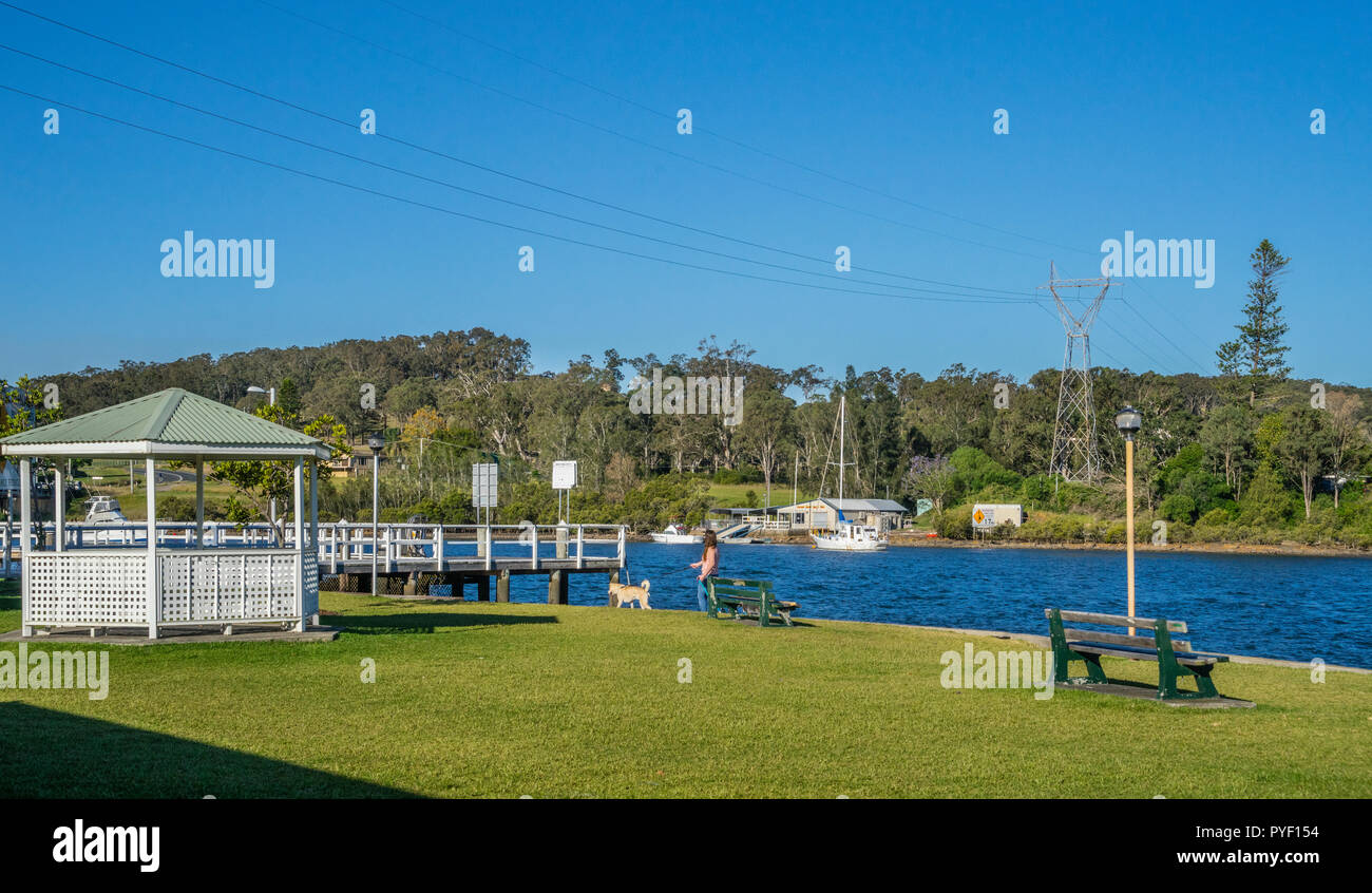 Karuah River waterfront at Longworth Park, Sawyers Point, Karuah, Port Stephens, Hunter Region
