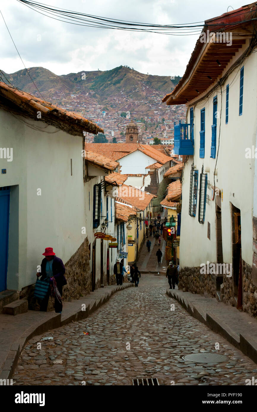 Cobble street in cusco hires stock photography and images Alamy