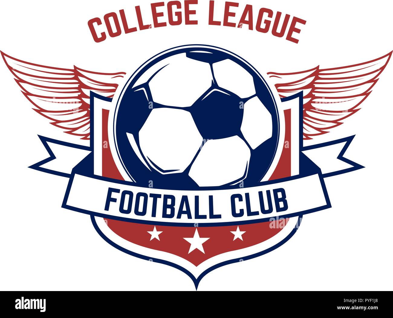 Soccer Football Emblems Design Element For Logo Label Emblem Sign Vector Illustration Stock Vector Image Art Alamy