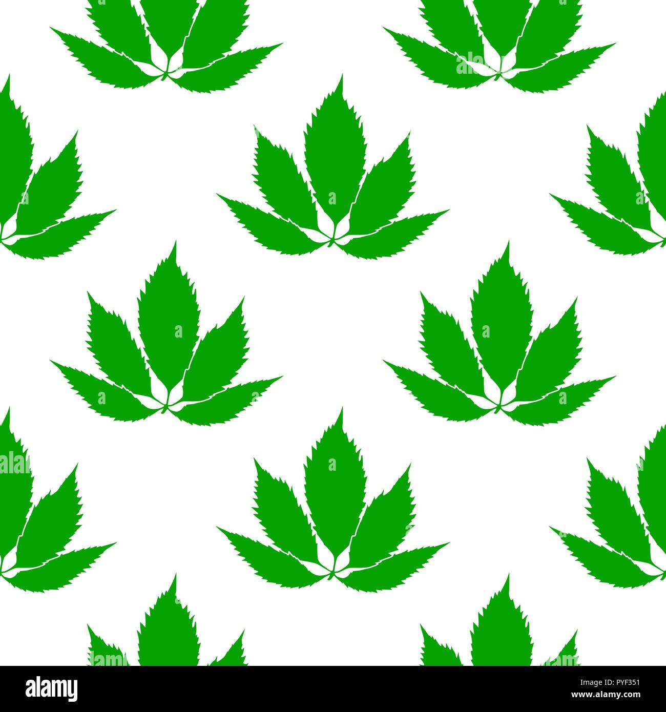 Green leaf seamless pattern Stock Vector