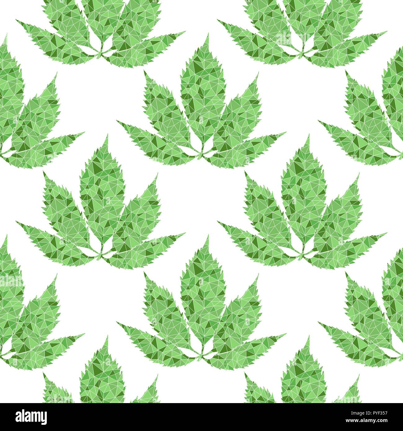 Green leaf seamless pattern Stock Vector