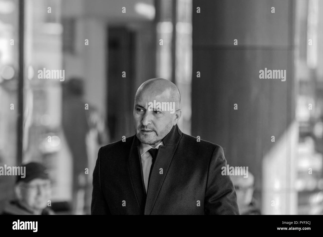 Ahmed Marcouch At The Memorial Ceronomy At The Concertgebouw At Amsterdam 27-10-2018 The Netherlands In Black And White Stock Photo