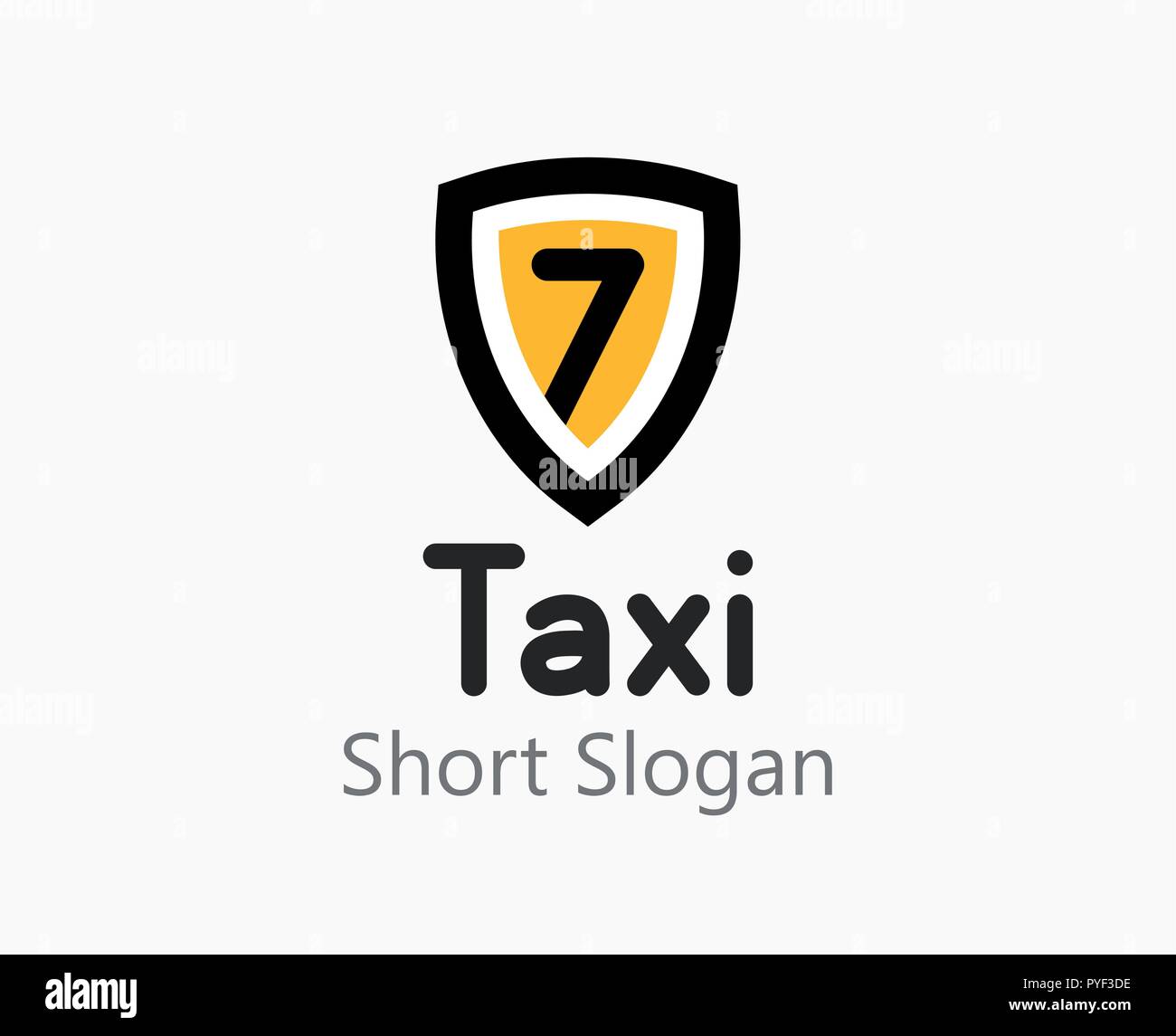 Taxi Emblem. Vector Logo for Taxi or Travel Company with positive design. Stock Vector