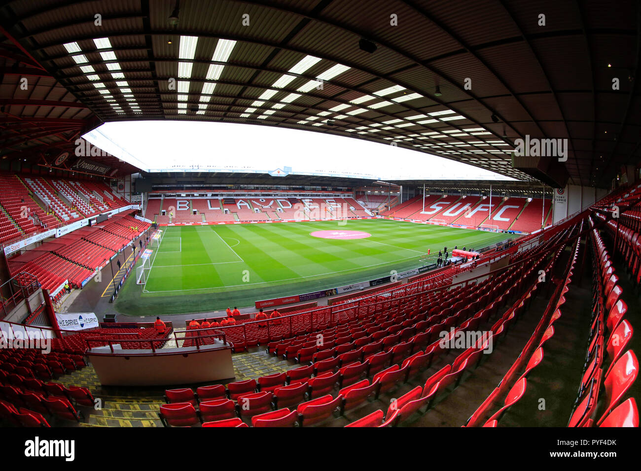 27th October 2018, Bramall Lane, Sheffield, England; Sky Bet Championship, Sheffield United v Wigan ; Interior view of Bramall Lane, home of Sheffield United FC  Credit: Conor Molloy/News Images  English Football League images are subject to DataCo Licence Stock Photo