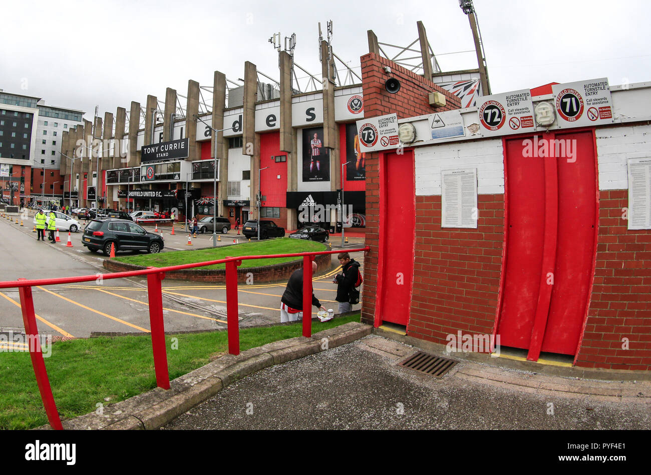 27th October 2018, Bramall Lane, Sheffield, England; Sky Bet Championship, Sheffield United v Wigan ; Exterior view of Bramall Lane, home of Sheffield United FC Credit: Conor Molloy/News Images  English Football League images are subject to DataCo Licence Stock Photo