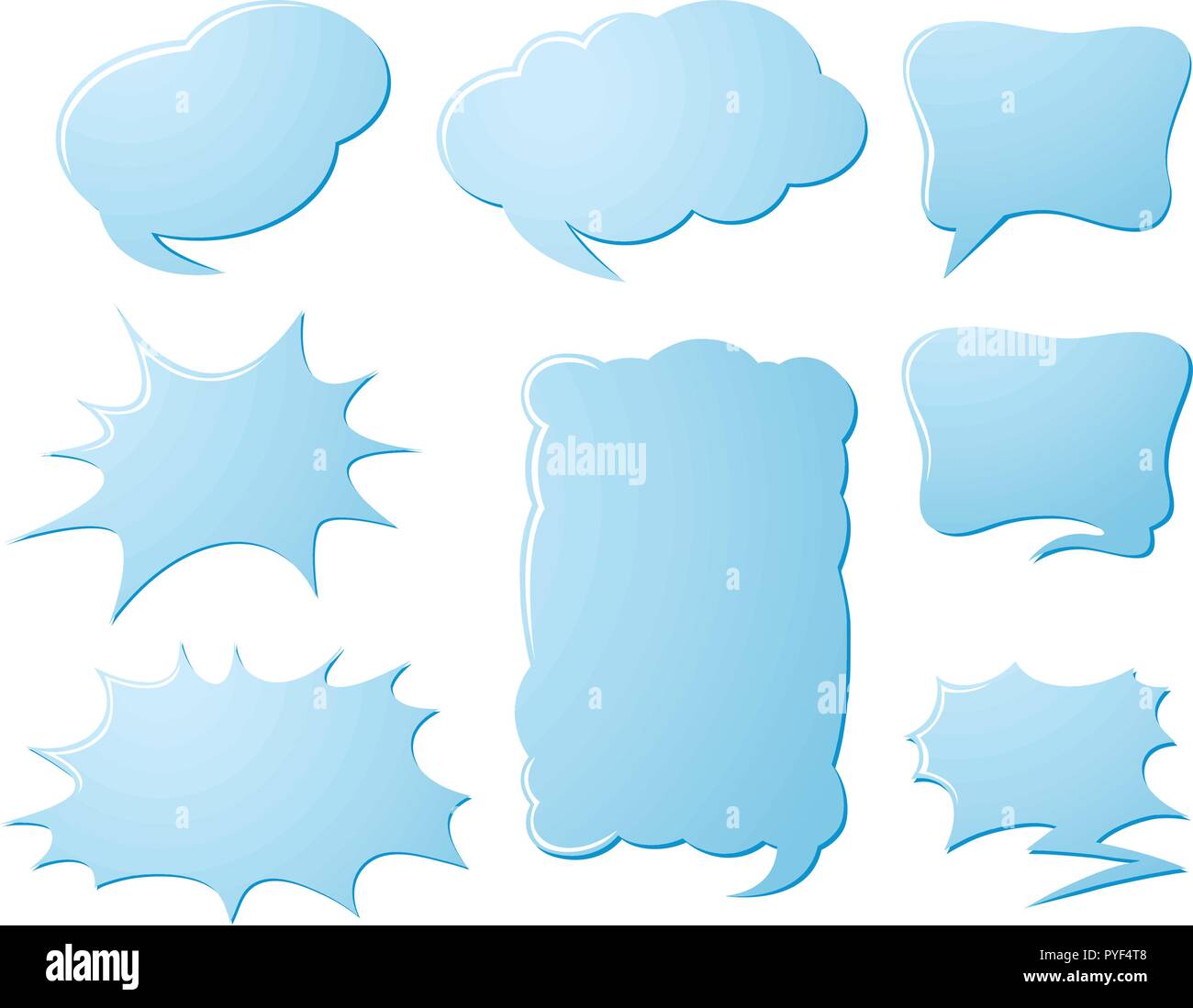 Speech bubble templates on white background illustration Stock Vector ...