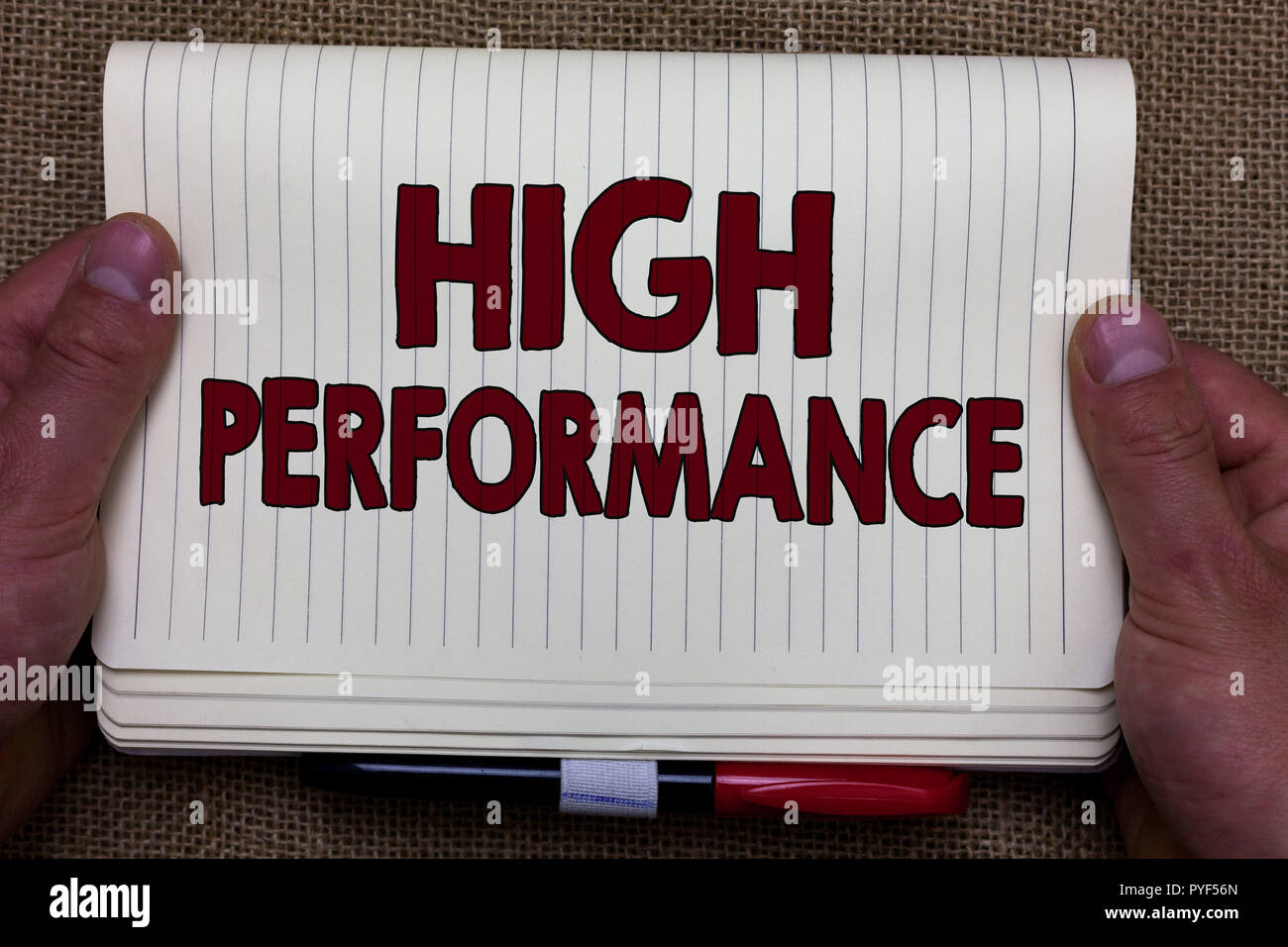 Handwriting text writing High Performance. Concept meaning organization ...