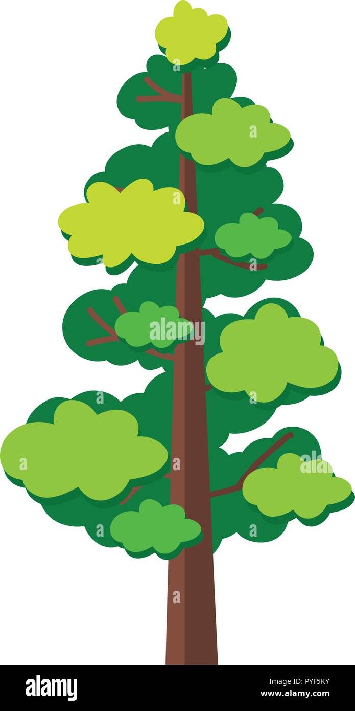 Green tree on white background illustration Stock Vector Image & Art ...