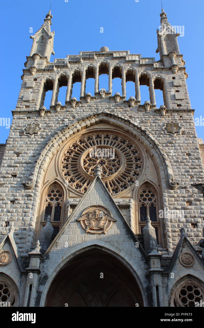 Church of Sant Bartomeu, Soller, Mallorca Stock Photo