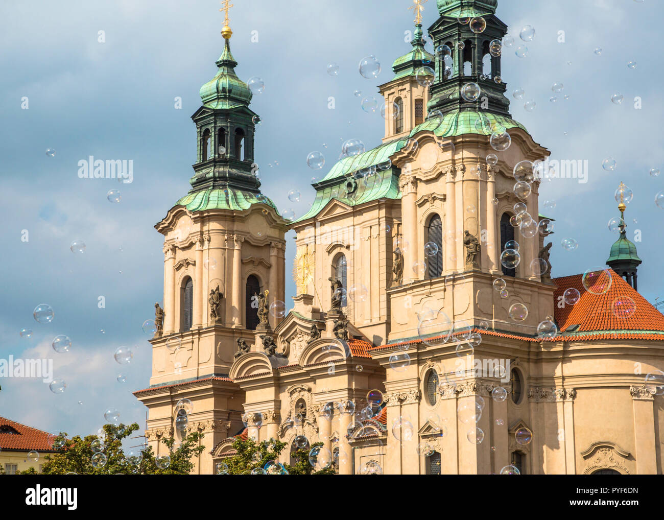 Church St. Nicolas in Prague, Czech Republic. Stock Photo