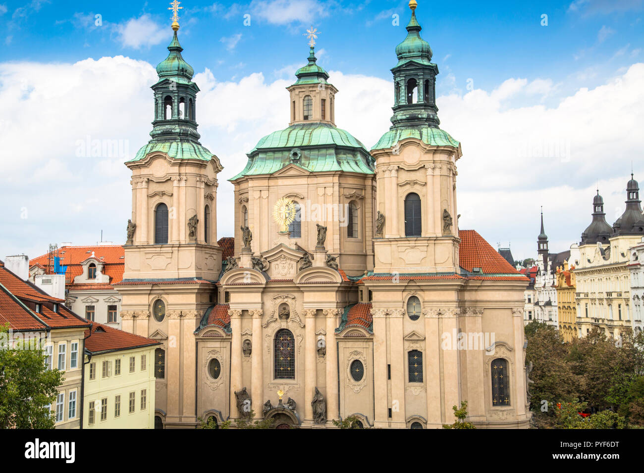 Church St. Nicolas in Prague, Czech Republic. Stock Photo