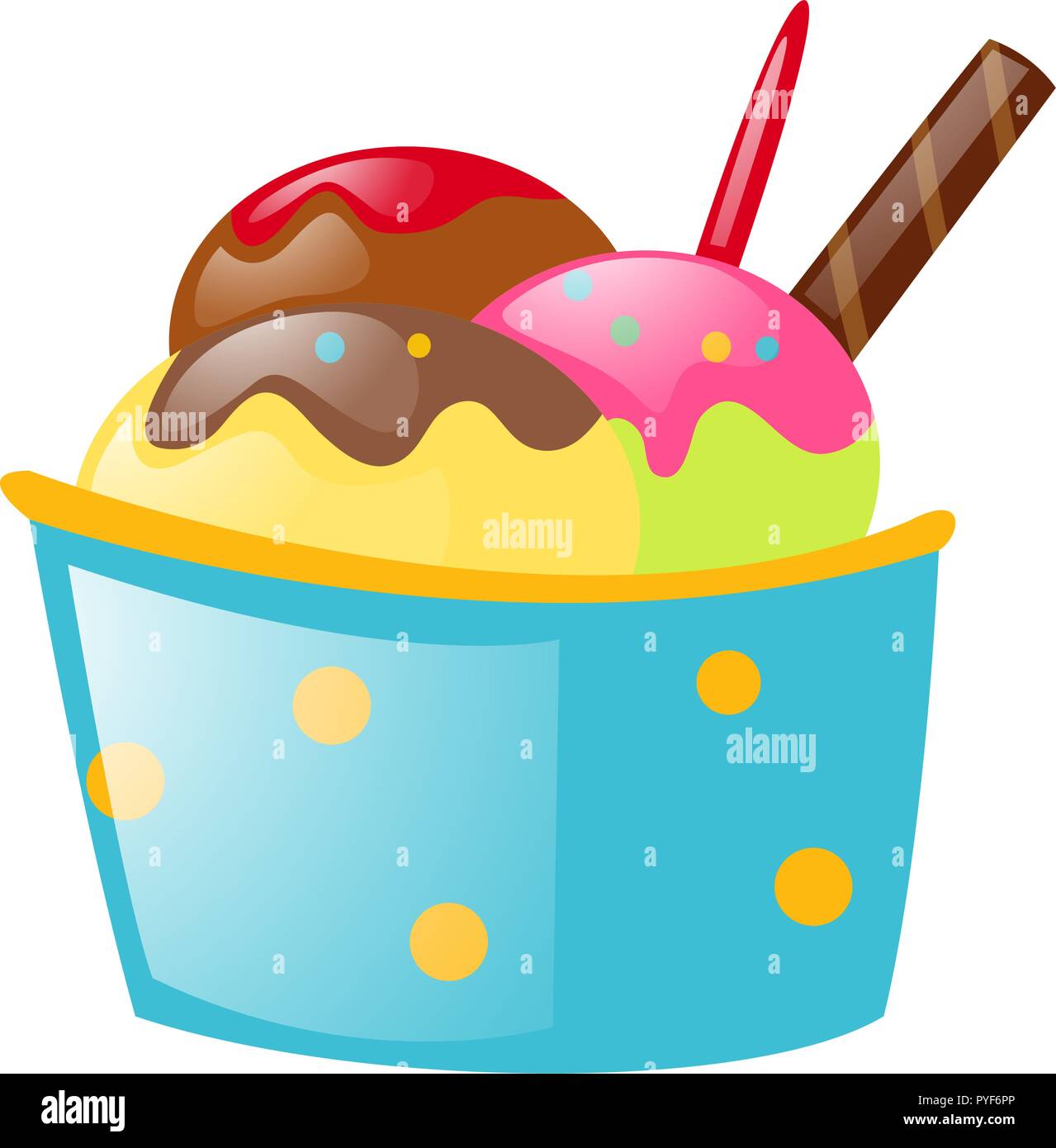 Paper ice cream cup Stock Vector Images Alamy